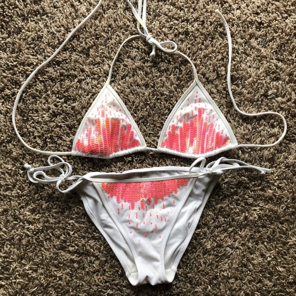 Victoria’s Secret iridescent sequined bikini set